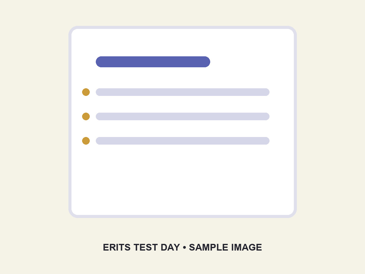 ERITS test day
