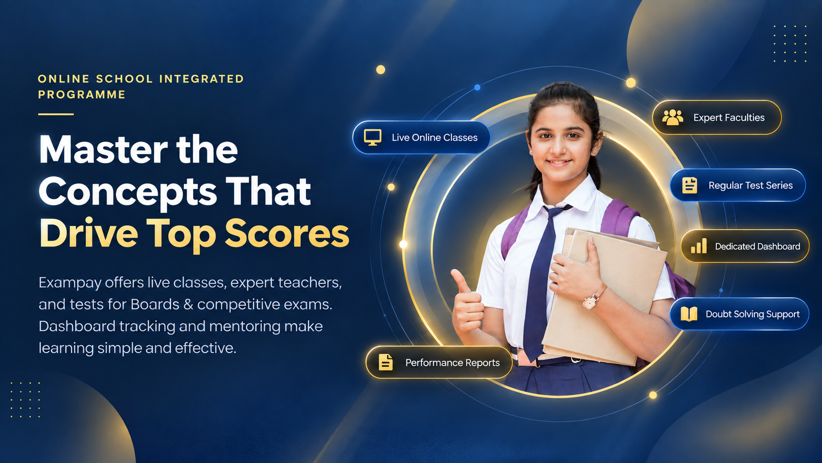 Exampay online school integrated programme for boards and competitive examinations